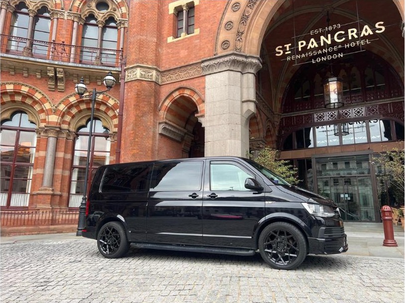 DJ London Tours van at St Pancras, London